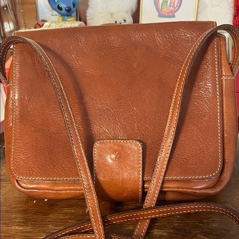 Furla vintage Tan Leather Shoulder Bag - Picture 9 of 11